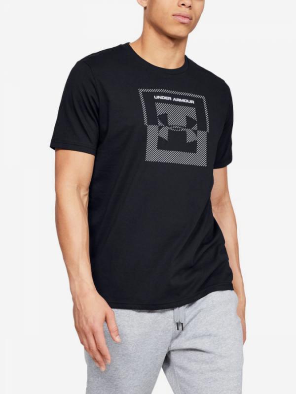 Tričko Under Armour Inverse Box Logo-Blk Černá