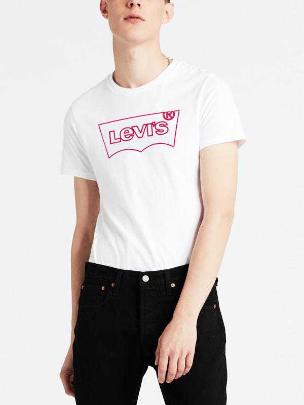 Tričko LEVI'S Housemark Graphic Tee Hm Outli Bílá