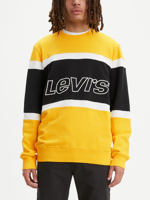 Mikina LEVI'S Pieced Crew Sweatshirt Jersey Žlutá