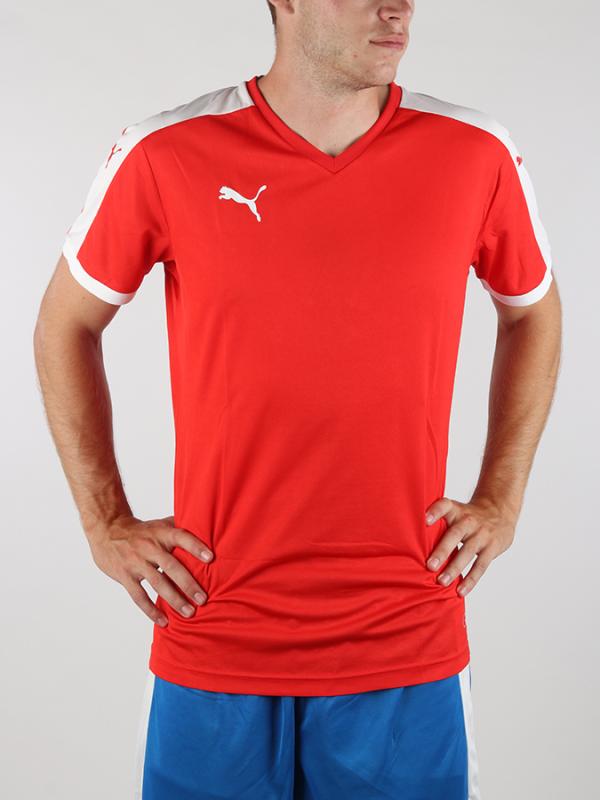 Dres Puma Pitch Shortsleeved Shirt Red-White Červená