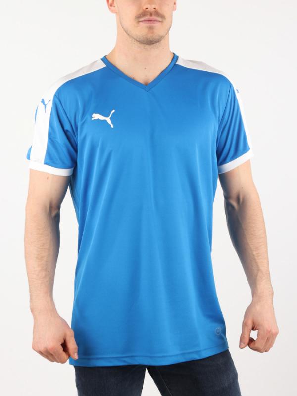 Tričko Puma Pitch Shortsleeved Shirt Royal-Whit Modrá