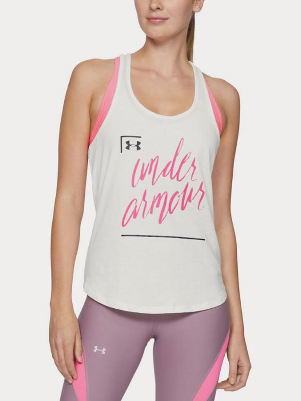 Tílko Under Armour Graphic Script X-Back Tank Bílá