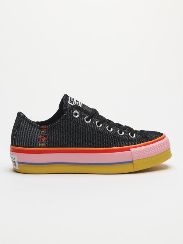 Boty Converse Chuck Taylor All Star Lift Rainbow Černá