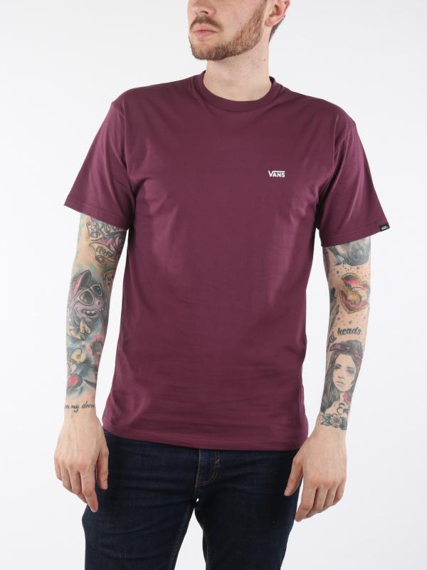 Tričko Vans Mn Left Chest Logo T Prune Červená
