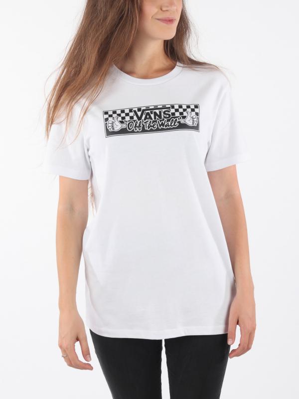 Tričko Vans Wm Bmx Boyfriend Tee White Bílá