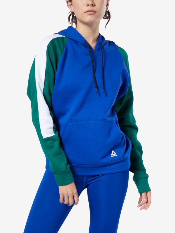 Mikina Reebok Wor Colorblocked Coverup Modrá