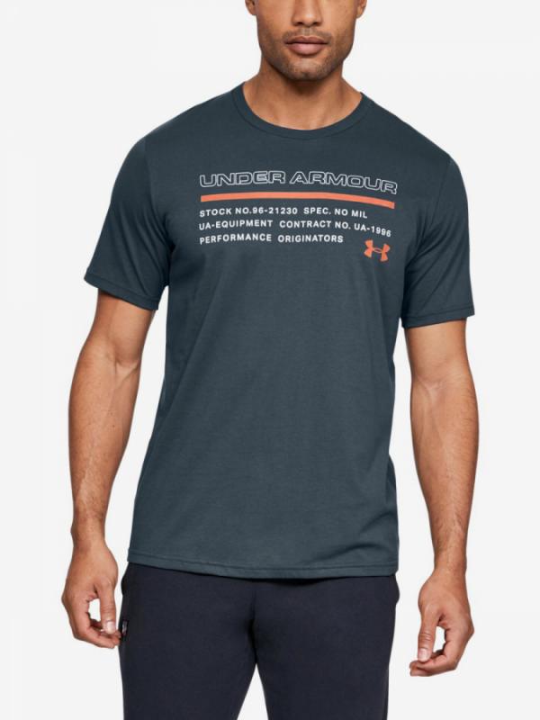 Tričko Under Armour Issued Ss-Gry Modrá