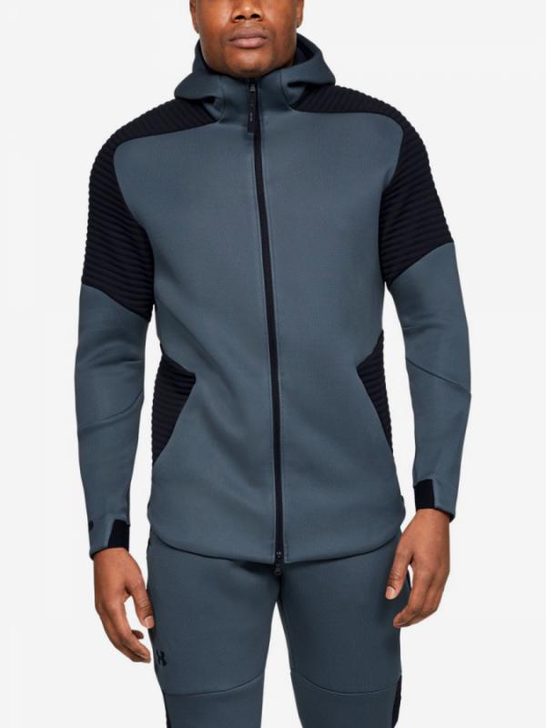 Mikina Under Armour Unstoppable Move Fz Hoodie-Gry Modrá