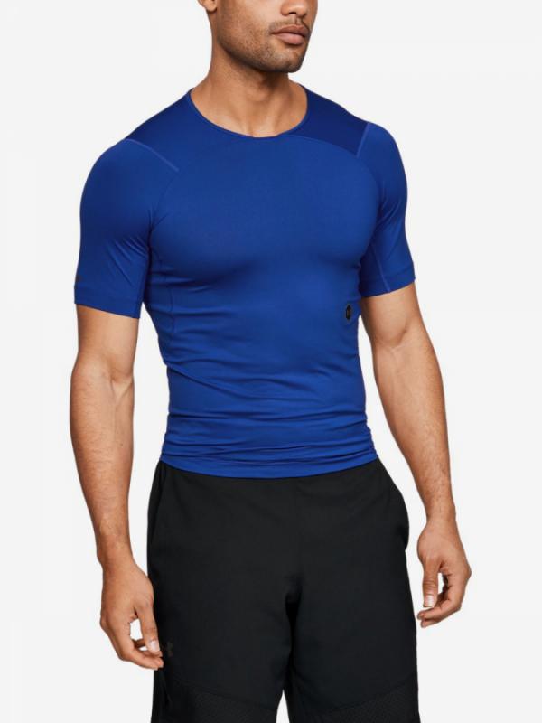 Kompresní tričko Under Armour Hg Rush Compression Ss-Blu Modrá