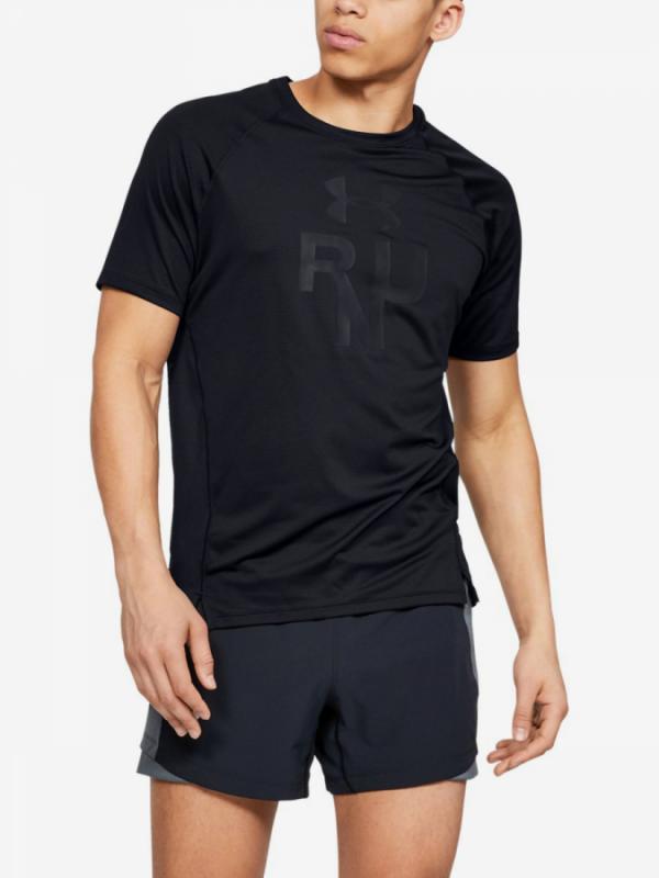 Tričko Under Armour Qualifier Glare Shortsleeve-Blk Černá
