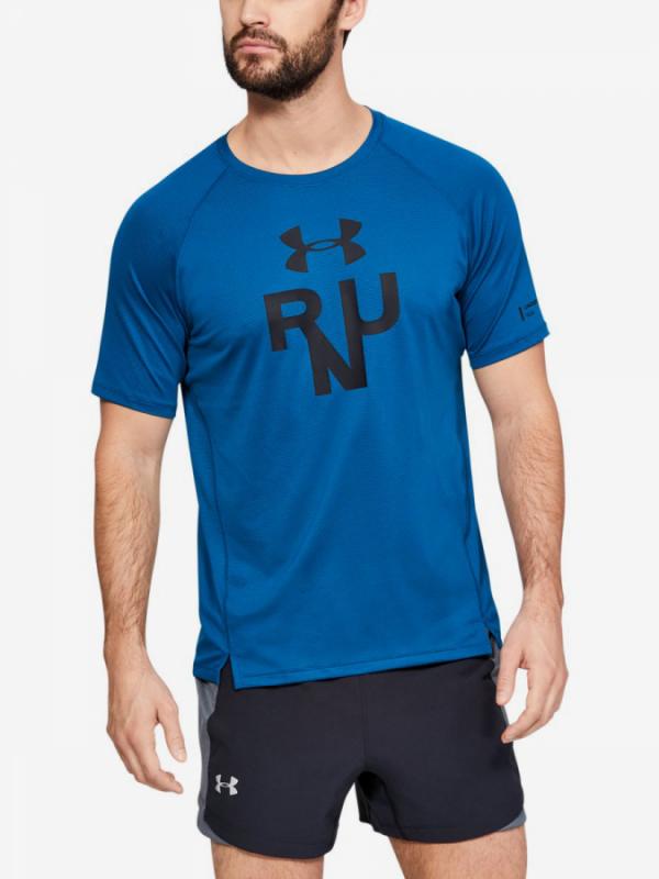 Tričko Under Armour Qualifier Glare Shortsleeve-Grn Modrá