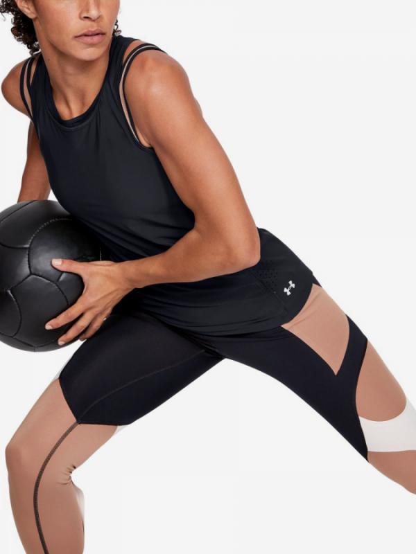 Tílko Under Armour Perpetual Fitted Tank-Blk Černá