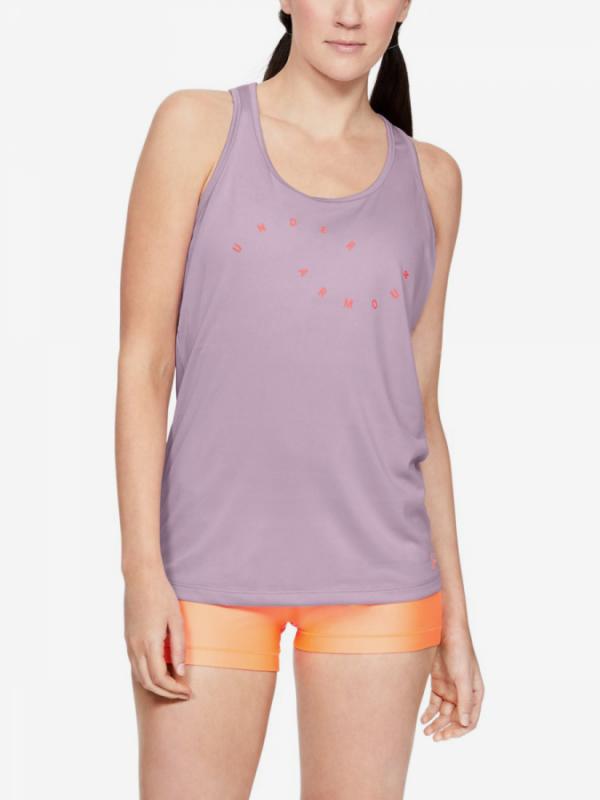 Tílko Under Armour Tech Tank - Graphic-Pnk Růžová
