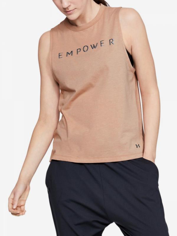 Tričko Under Armour Graphic Empower Muscle Sl-Brn Béžová