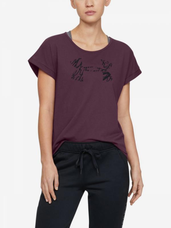 Tričko Under Armour Graphic Script Logo Fashion Ssc-Ppl Fialová