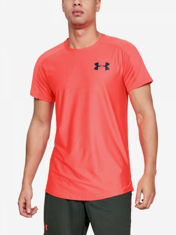 Tričko Under Armour Mk1 Ss Emboss-Red Růžová
