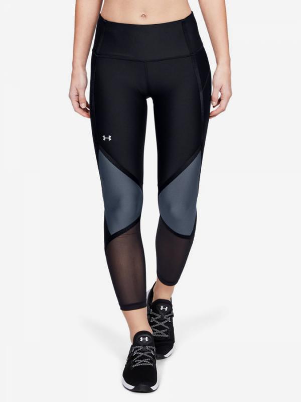 Kompresní legíny Under Armour Hg Shine Ankle Crop-Blk Černá