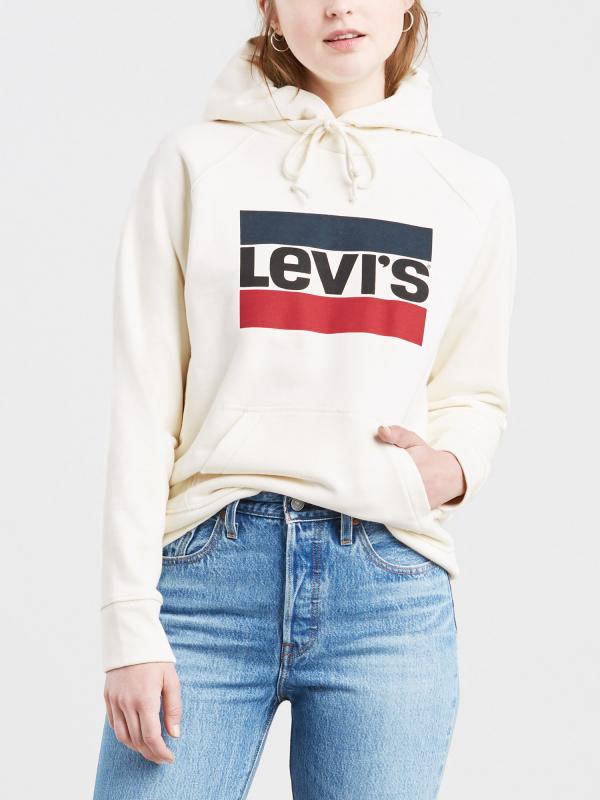 Mikina Levi's® Graphic Sport Hoodie Sportswea Bílá