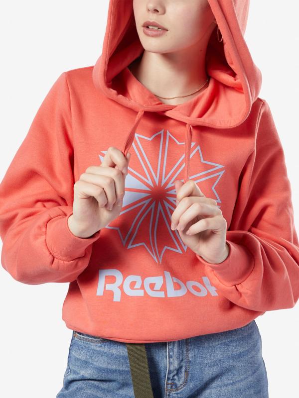 Mikina Reebok Classic Cl Fl Big Logo Hoodie Oranžová