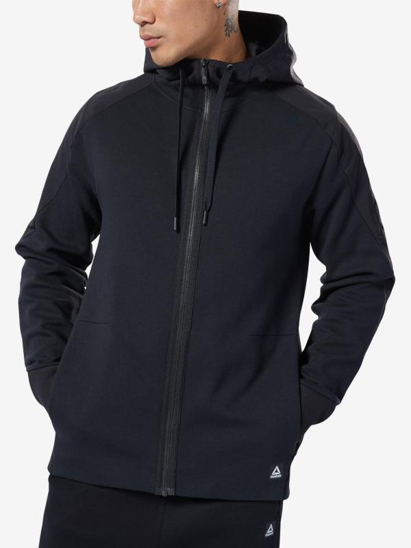 Mikina Reebok Ts Fz Hood Černá