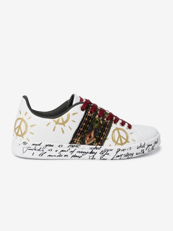 Boty Desigual Shoes Cosmic Exotic Bílá