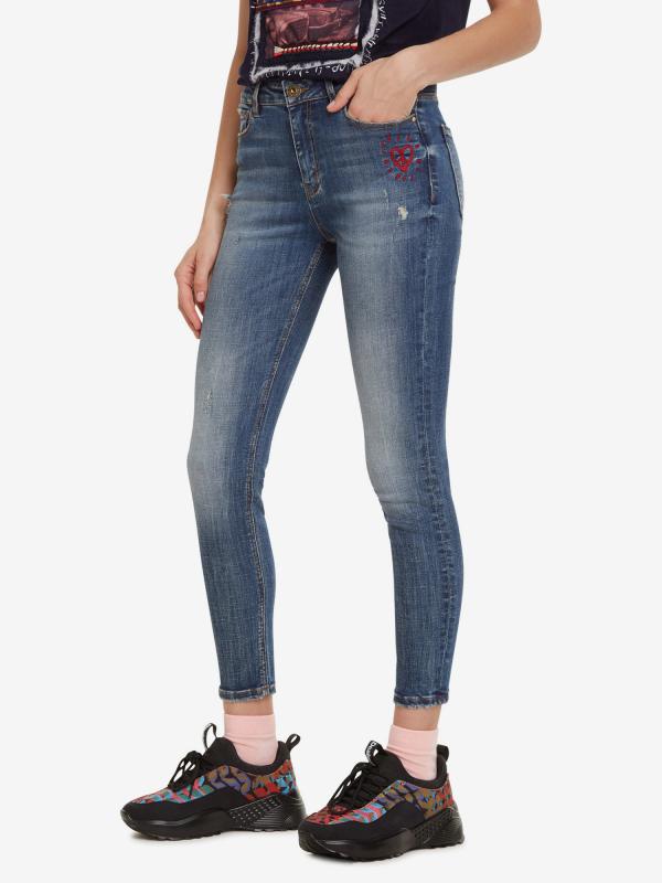 Džíny Desigual Trousers Denim Modrá