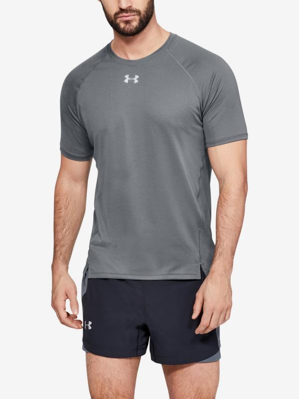 Tričko Under Armour Qualifier Shortsleeve-Gry Šedá