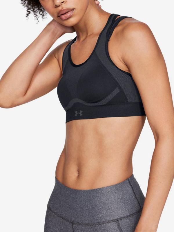 Kompresní podprsenka Under Armour Vanish Seamless Mid-Blk Černá