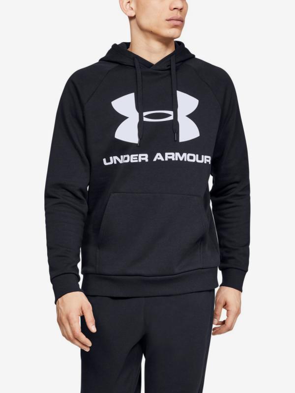Mikina Under Armour Rival Fleece Sportstyle Logo Hoodie-Blk Černá