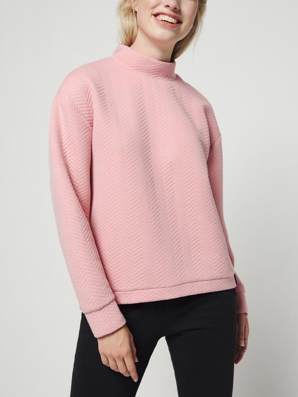 Mikina O´Neill Lw Aralia Quilted Crew Růžová