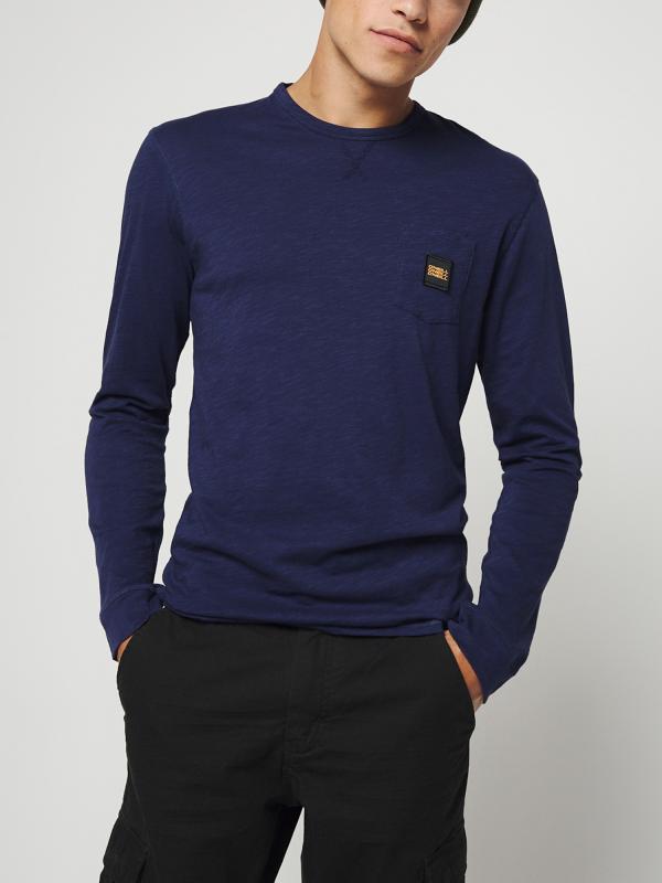 Tričko O´Neill Lm The Essential L/Slv T-Shirt Modrá