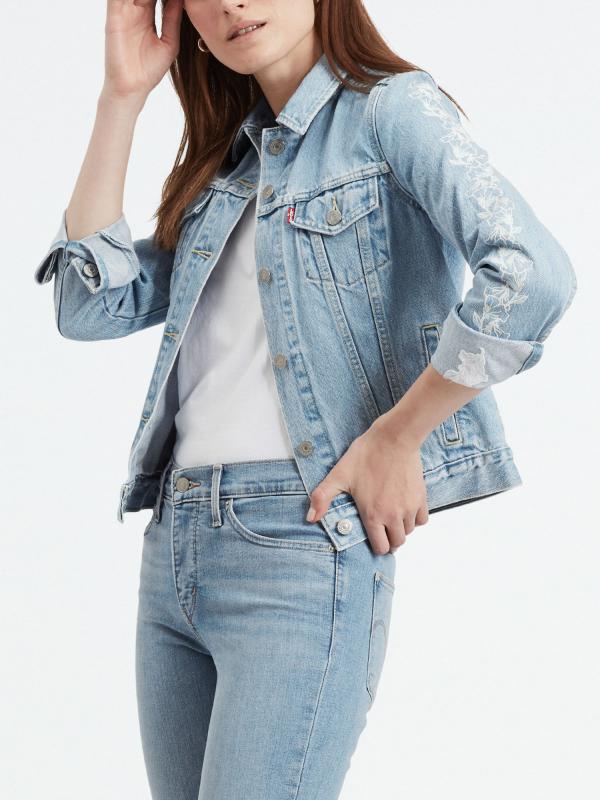 Bunda Levi's® Original Trucker Needlecraft T Modrá