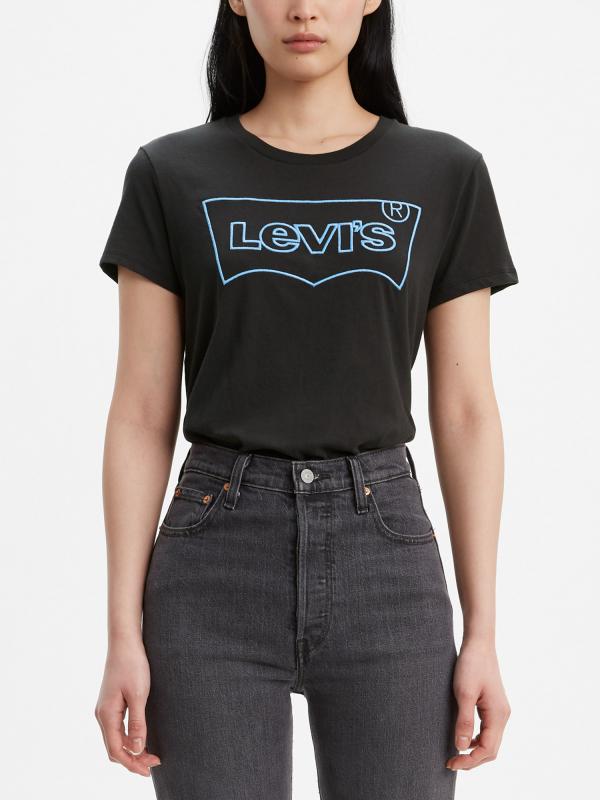 Tričko LEVI'S The Perfect Tee Hsmk Outline M Černá