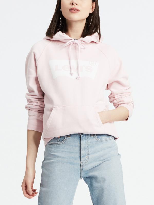 Mikina LEVI'S Graphic Sport Hoodie Hsmk Hood Růžová