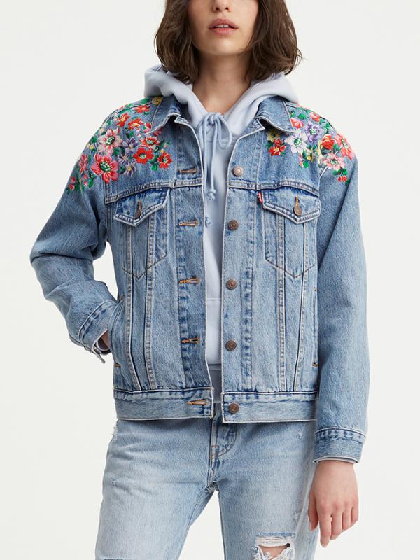 Bunda LEVI'S Ex-Boyfriend Trucker Modrá