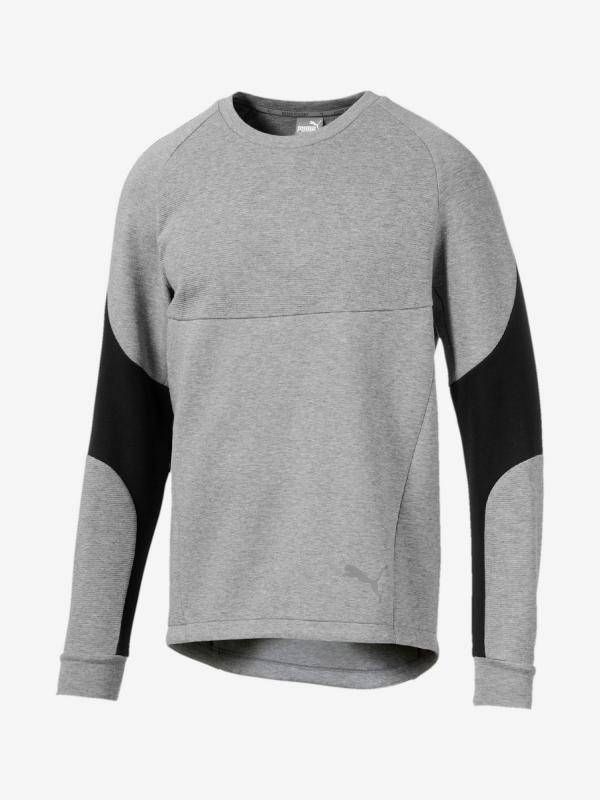 Mikina Puma Evostripe Crew Šedá