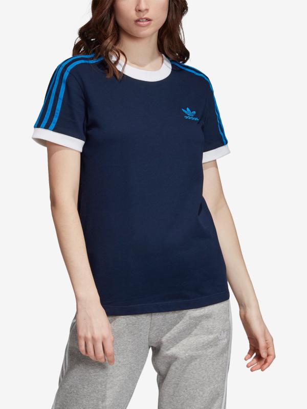 Tričko adidas Originals 3 Str Tee Modrá
