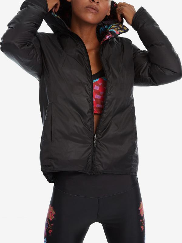 Bunda Desigual Overcoat Patch Černá