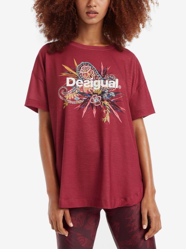 Tričko Desigual T-Shirt Ruby Červená
