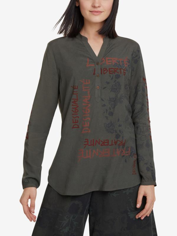 Tričko Desigual Blus Leeds Šedá
