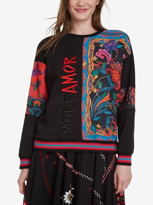 Mikina Desigual Sweat Moreamore Barevná