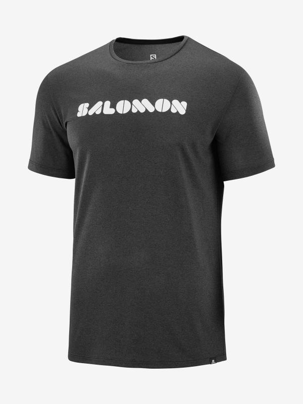 Tričko Salomon Agile Graphic Tee M Černá