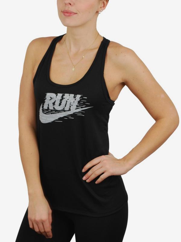 Tílko Nike W Nk Dry Tank Lgd Run Swoosh Černá