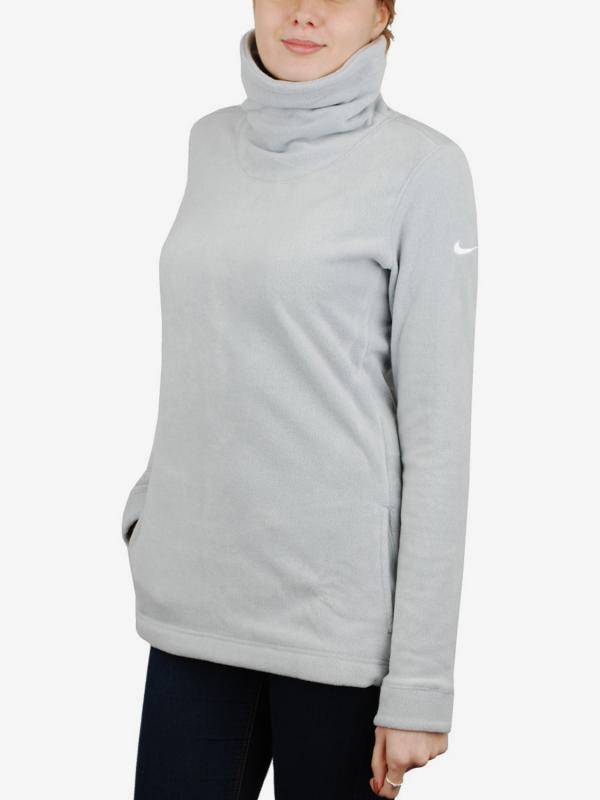 Mikina Nike W Thrma Top Cwl Nck Ls Polr Šedá