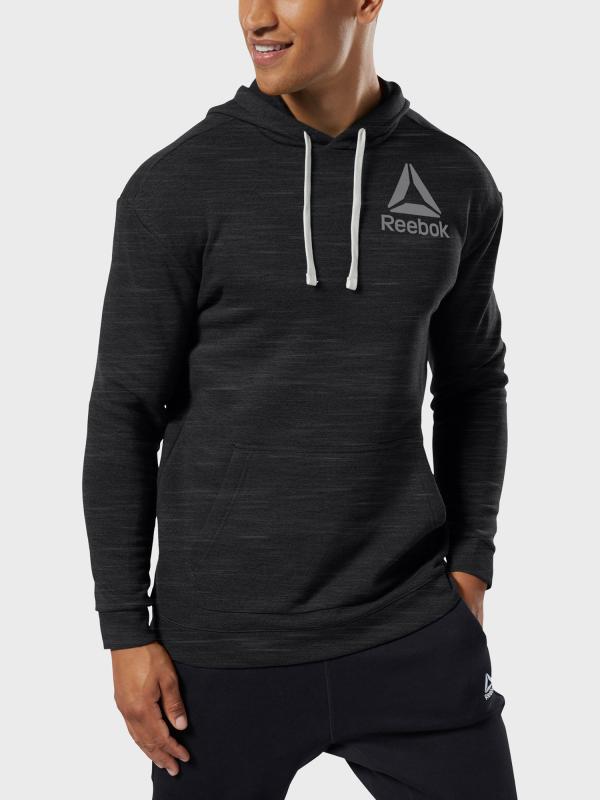 Mikina Reebok Te Marble Bl Oth Hoodie Černá