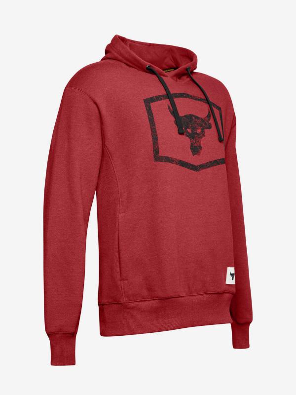 Mikina Under Armour Project Rock Warmup Top-Red Červená