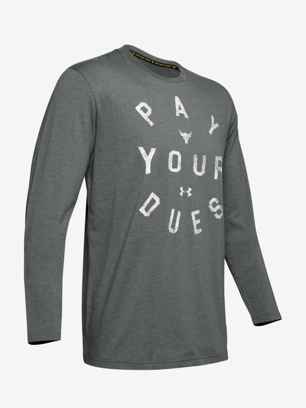 Tričko Under Armour Project Rock Pay Your Dues Ls-Gry Šedá