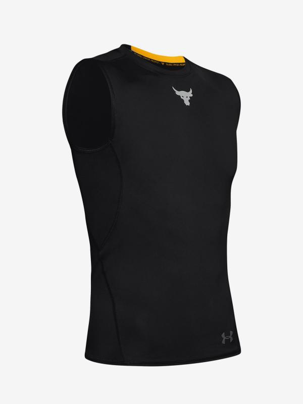 Kompresní tričko Under Armour Project Rock Hg Sl-Blk Černá