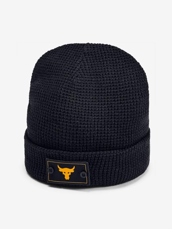 Čepice Under Armour Project Rock Patch Beanie-Blk Černá