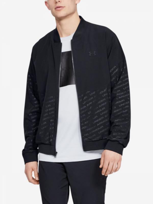 Mikina Under Armour Unstoppable Emboss Bomber-Blk Černá